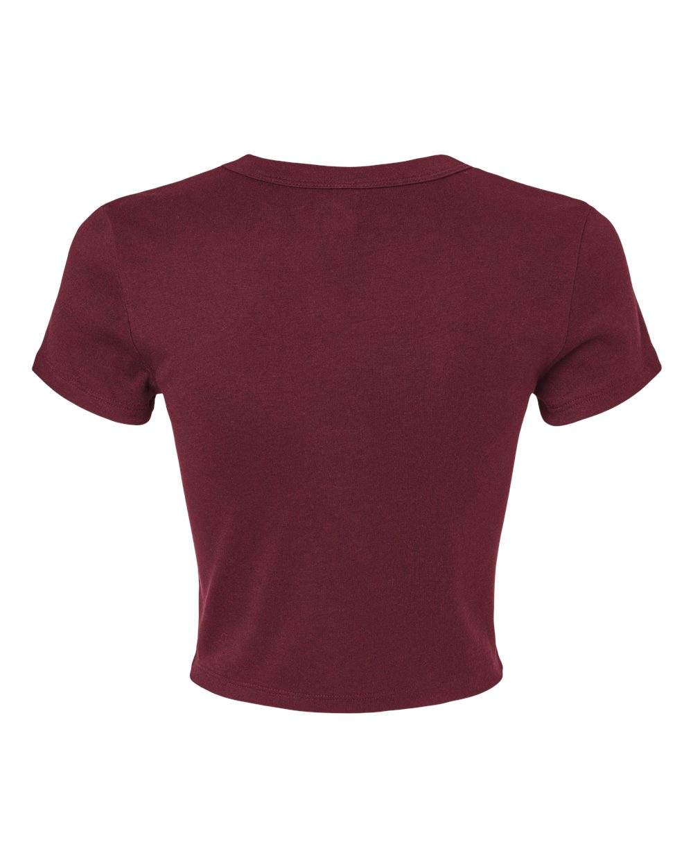 Bella + Canvas 1010c Women’s Micro Rib Baby Tee - Solid Maroon Blend