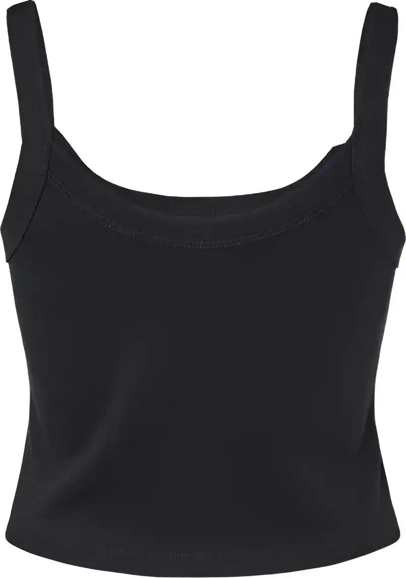 Bella + Canvas 1012 Women’s Micro Rib Spaghetti Strap Tank - Solid Black Blend