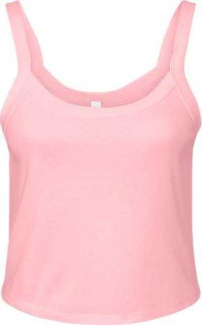 Bella + Canvas 1012 Women’s Micro Rib Spaghetti Strap Tank - Solid Pink Blend