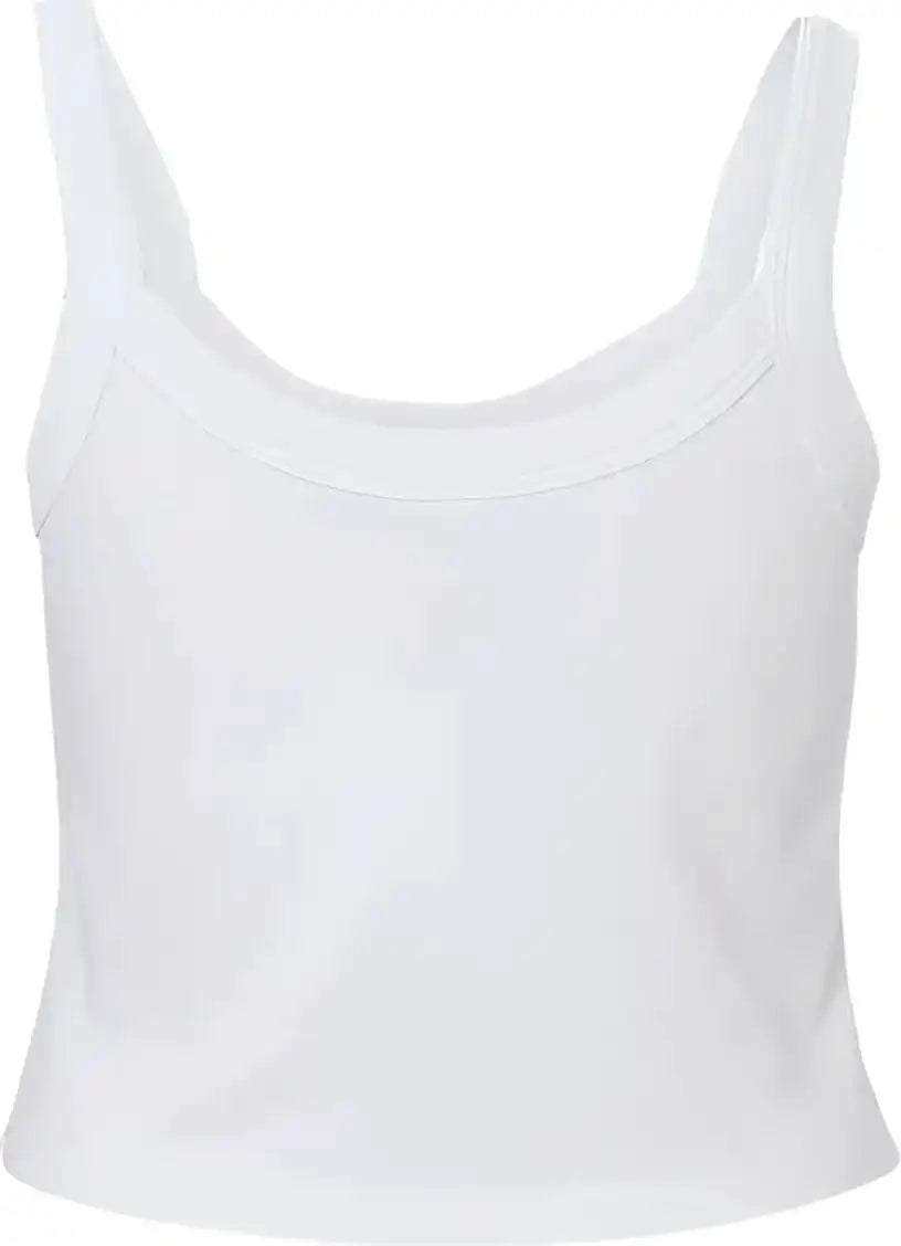 Bella + Canvas 1012 Women’s Micro Rib Spaghetti Strap Tank Solid White Blend