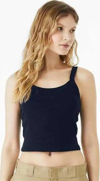 Bella + Canvas 1012 Women’s Micro Rib Spaghetti Strap Tank Solid Navy Blend