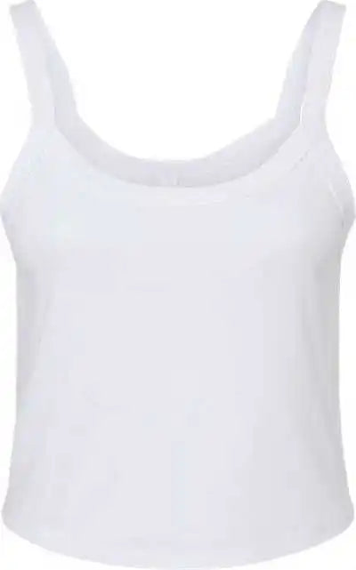 Bella + Canvas 1012 Women’s Micro Rib Spaghetti Strap Tank Solid White Blend