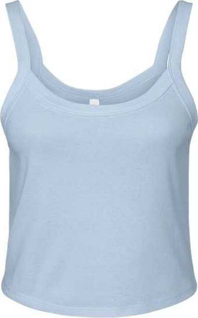 Bella + Canvas 1012 Women’s Micro Rib Spaghetti Strap Tank - Solid Baby Blue Blend