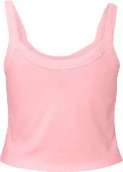 Bella + Canvas 1012 Women’s Micro Rib Spaghetti Strap Tank - Solid Pink Blend