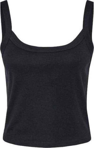 Bella + Canvas 1012 Women’s Micro Rib Spaghetti Strap Tank - Solid Black Blend
