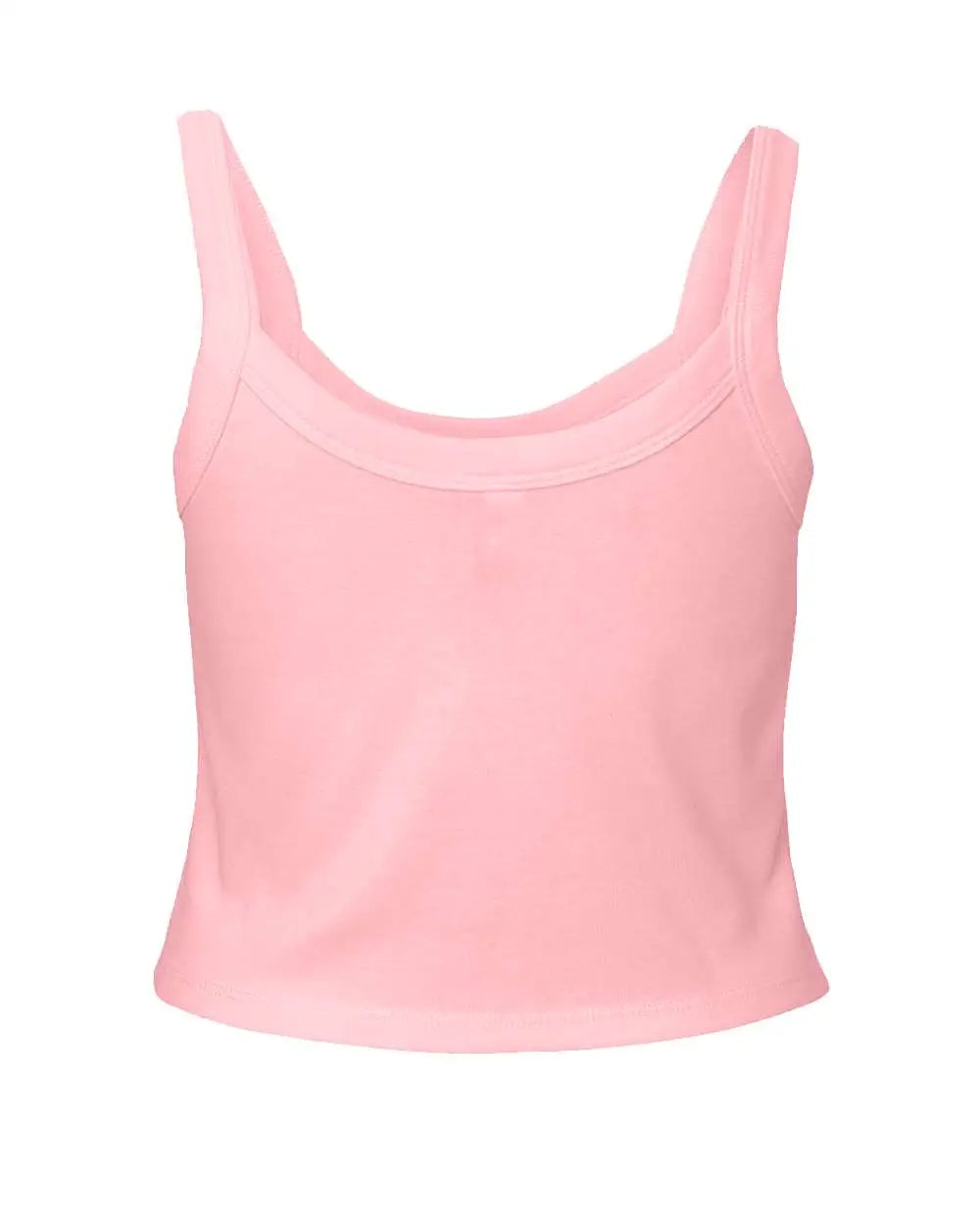 Bella + Canvas 1012c Women’s Micro Rib Spaghetti Strap Tank - 1012 - Solid Pink Blend - Ladies Xs