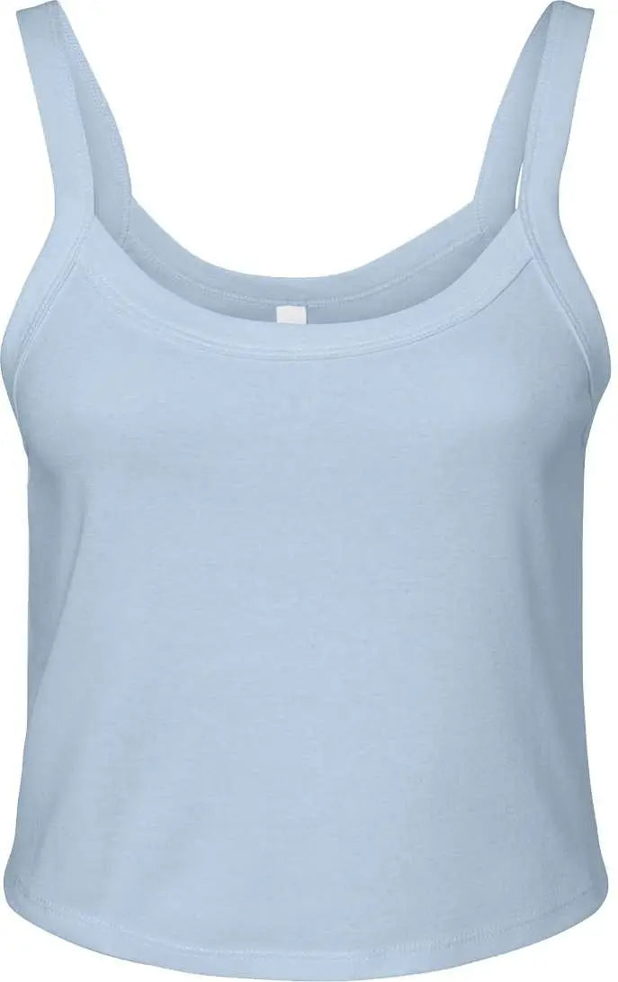 Bella + Canvas 1012c Women’s Micro Rib Spaghetti Strap Tank - 1012 - Solid Baby Blue Blend - Ladies Xs