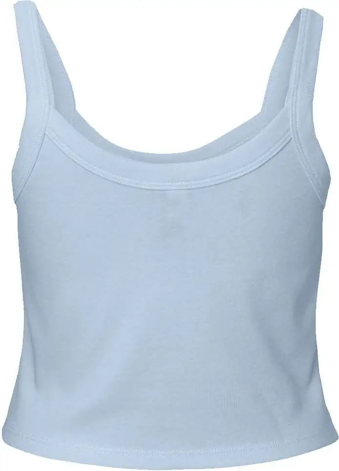 Bella + Canvas 1012c Women’s Micro Rib Spaghetti Strap Tank - 1012 - Solid Baby Blue Blend - Ladies Xs