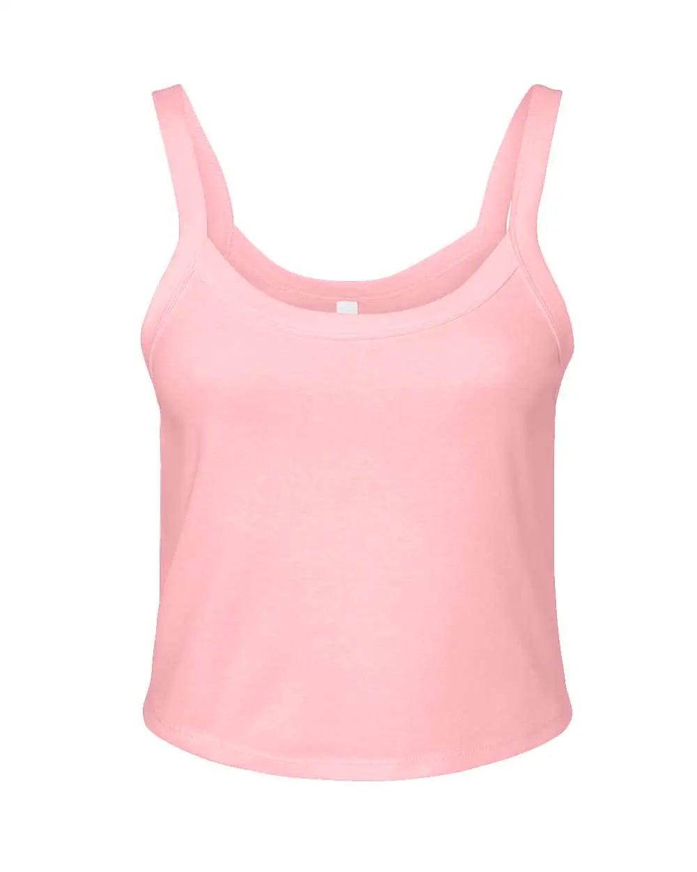 Bella + Canvas 1012c Women’s Micro Rib Spaghetti Strap Tank - 1012 - Solid Pink Blend - Ladies Xs