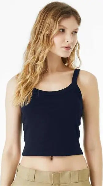 Bella + Canvas 1012c Women’s Micro Rib Spaghetti Strap Tank - 1012 - Solid Navy Blend