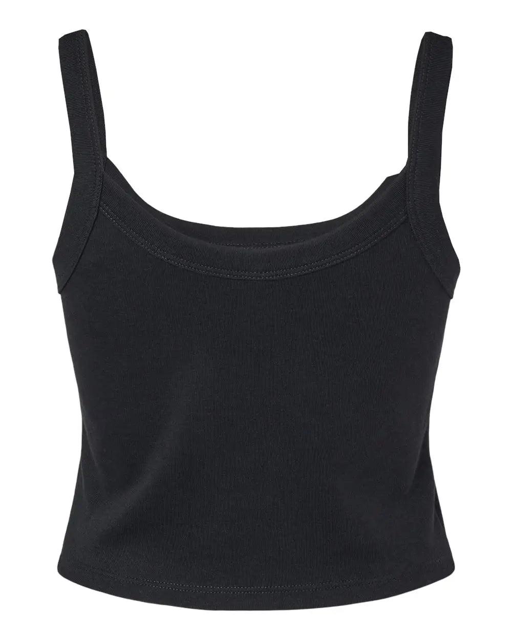 Bella + Canvas 1012c Women’s Micro Rib Spaghetti Strap Tank - 1012 - Solid Black Blend - Ladies Xs