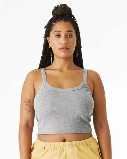 Bella + Canvas 1012c Women’s Micro Rib Spaghetti Strap Tank - 1012 - Athletic Heather
