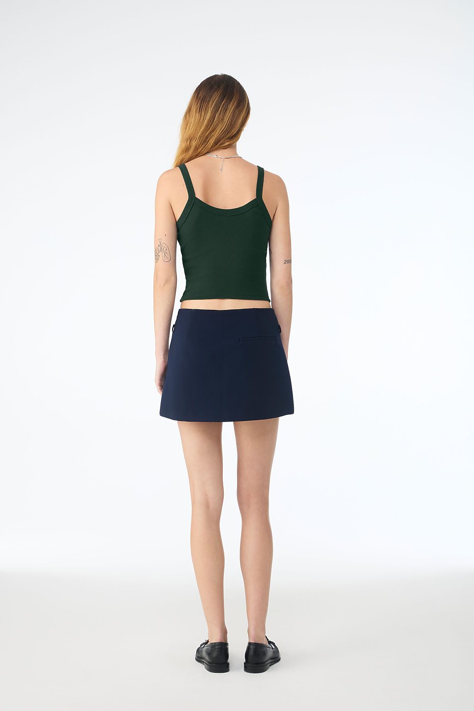Bella + Canvas 1012c Women’s Micro Rib Spaghetti Strap Tank - Solid Forest Blend