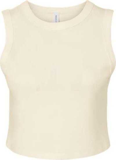 Bella + Canvas 1013 Women’s Micro Rib Muscle Crop Tank - Solid Natural Blend