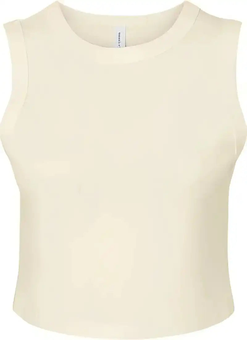 Bella + Canvas 1013 Women’s Micro Rib Muscle Crop Tank Solid Natural Blend