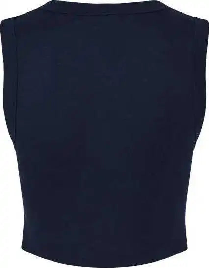 Bella + Canvas 1013 Women’s Micro Rib Muscle Crop Tank - Solid Navy Blend