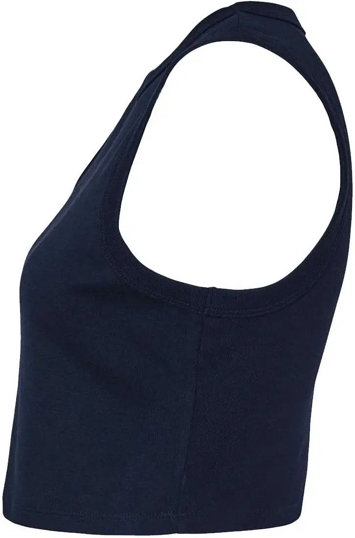 Bella + Canvas 1013c Women’s Micro Rib Muscle Crop Tank - 1013 - Solid Navy Blend