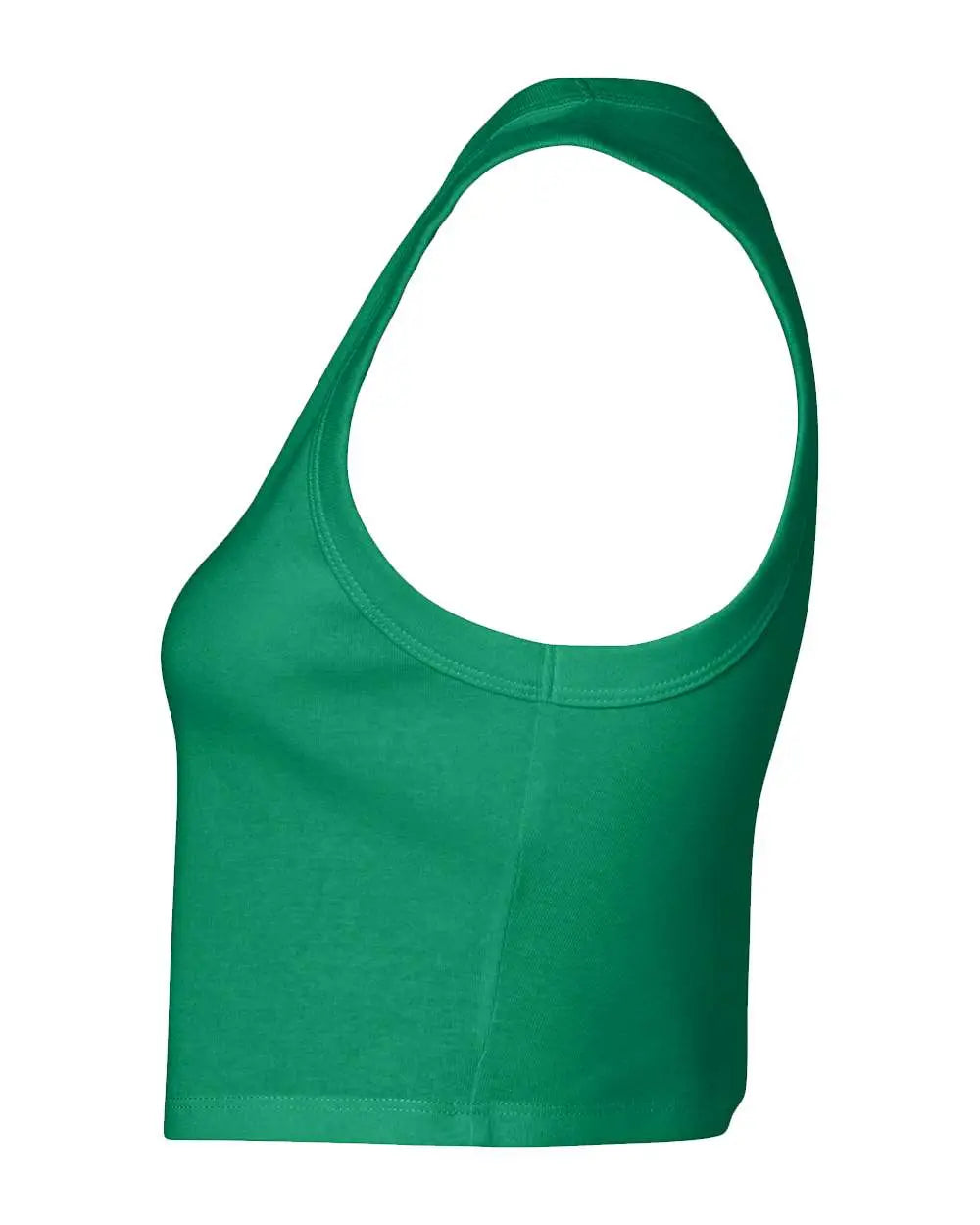 Bella + Canvas 1013c Women’s Micro Rib Muscle Crop Tank - 1013 - Solid Kelly Blend