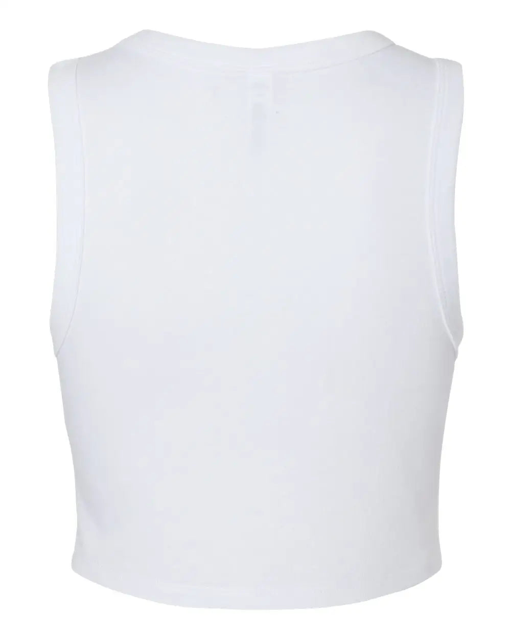 Bella + Canvas 1013c Women’s Micro Rib Muscle Crop Tank - 1013 - Solid White Blend