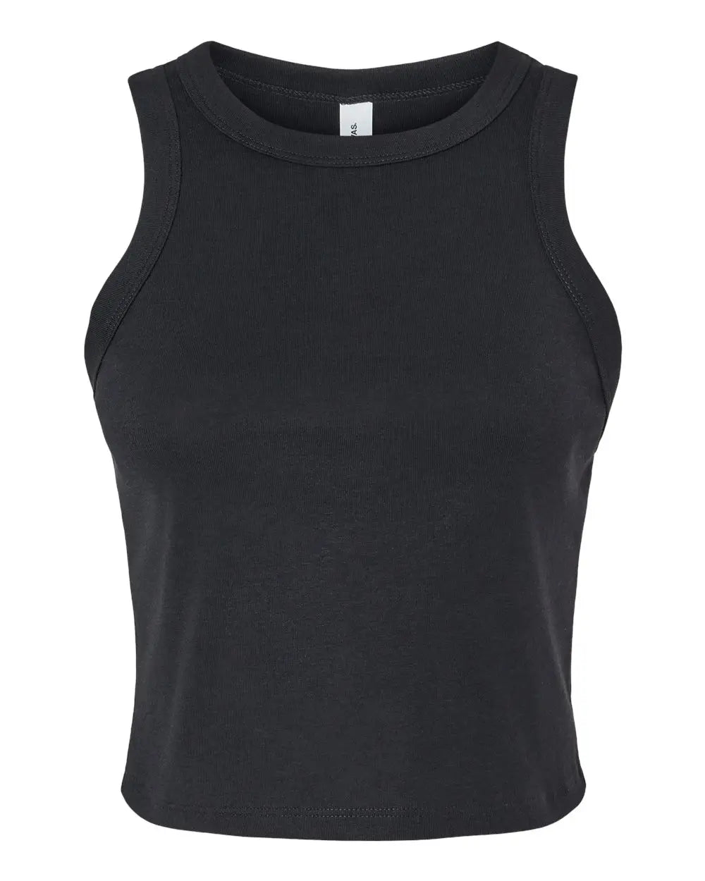 Bella + Canvas 1019 Women’s Micro Rib Racer Tank - Solid Black Blend - Xs