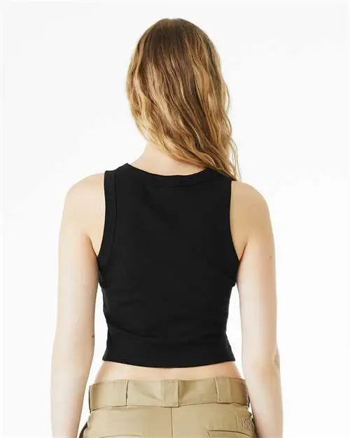 Bella + Canvas 1019 Women’s Micro Rib Racer Tank - Solid Black Blend