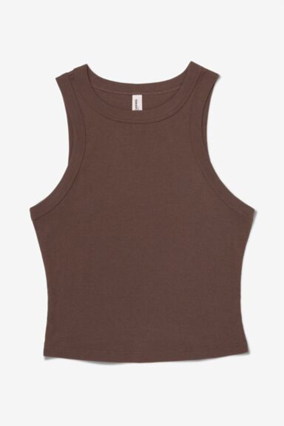 Bella + Canvas 1019 Women’s Micro Rib Racer Tank - Solid Cocoa Blend