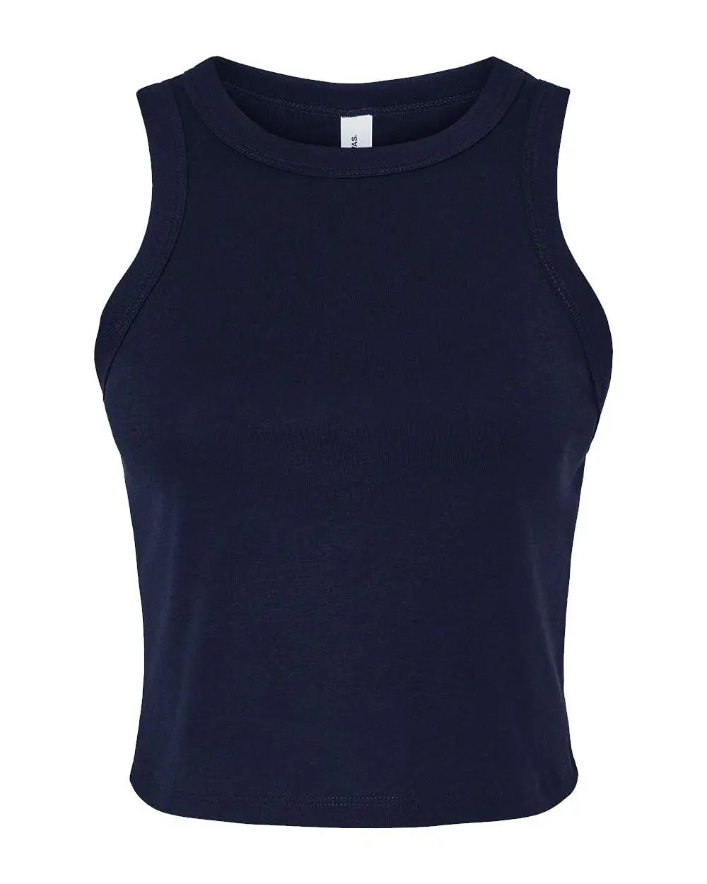 Bella + Canvas 1019 Women’s Micro Rib Racer Tank - Solid Navy Blend - Xs