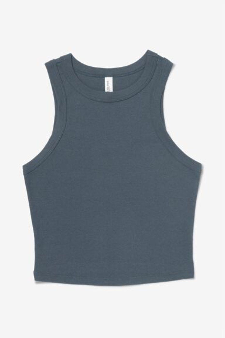 Bella + Canvas 1019 Women’s Micro Rib Racer Tank - Solid Vintage Navy Blend