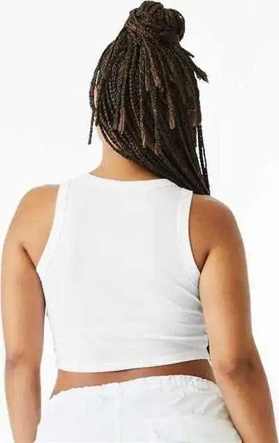 Bella + Canvas 1019 Women’s Micro Rib Racer Tank Solid White Blend