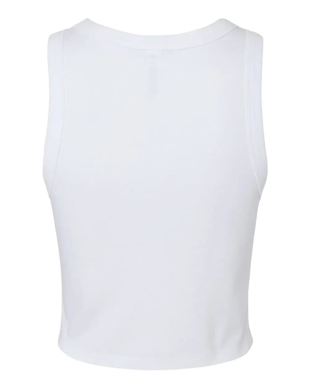 Bella + Canvas 1019 Women’s Micro Rib Racer Tank - Solid White Blend - Xs