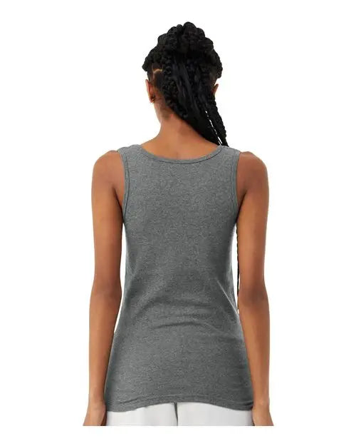 Bella + Canvas 1081 Women’s Micro Rib Tank - Deep Heather