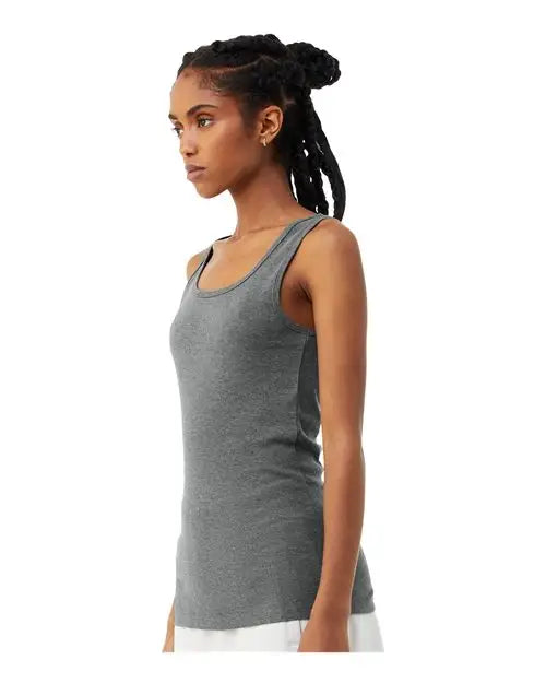 Bella + Canvas 1081 Women’s Micro Rib Tank - Deep Heather