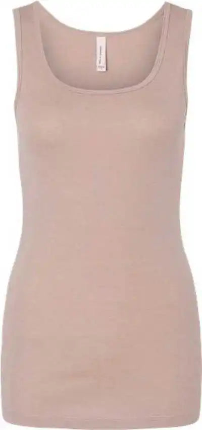 Bella + Canvas 1081 Women’s Micro Rib Tank Heather Pink Gravel