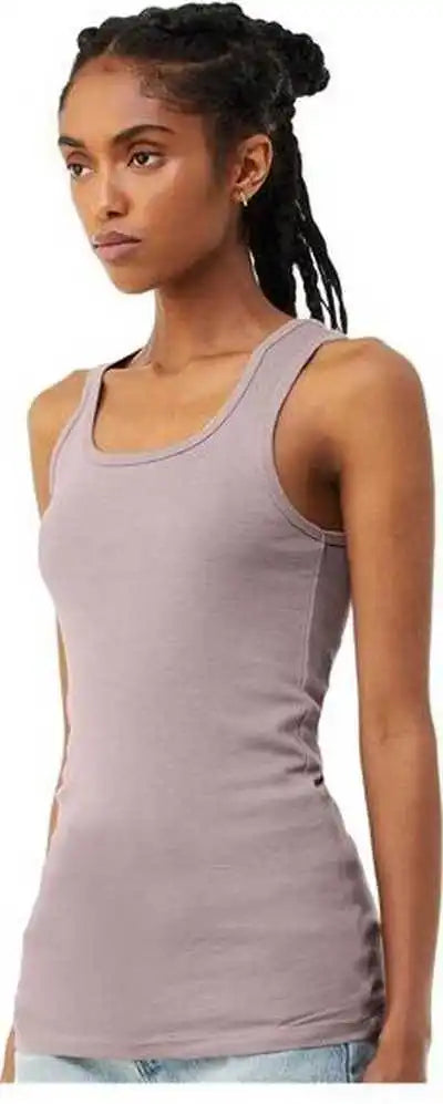 Bella + Canvas 1081 Women’s Micro Rib Tank Heather Pink Gravel
