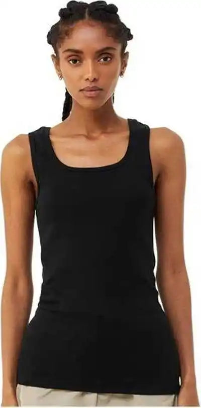 Bella + Canvas 1081 Women’s Micro Rib Tank Solid Black Blend