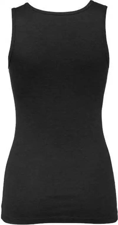 Bella + Canvas 1081 Women’s Micro Rib Tank Solid Black Blend
