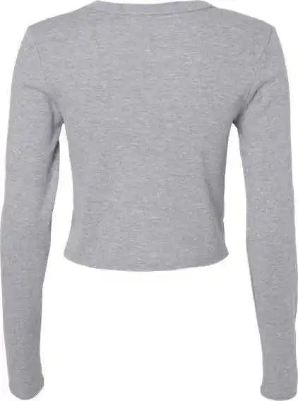 Bella + Canvas 1501 Women’s Micro Rib Long Sleeve Baby Tee Athletic Heather