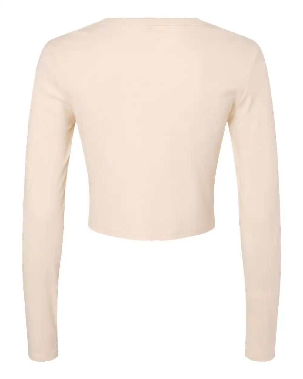 Bella + Canvas 1501 Women’s Micro Rib Long Sleeve Baby Tee - Solid Natural Blend - Xs