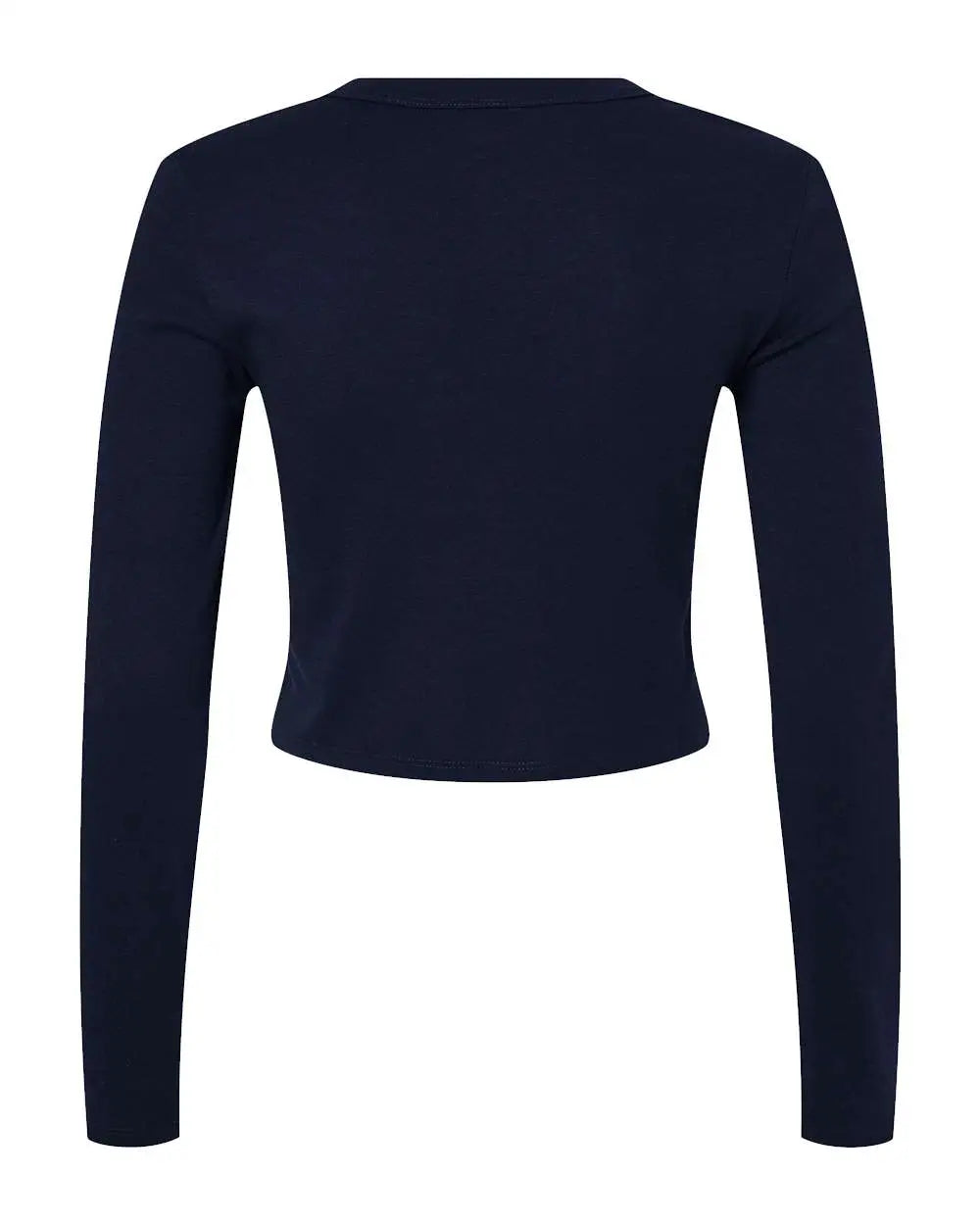 Bella + Canvas 1501 Women’s Micro Rib Long Sleeve Baby Tee - Solid Navy Blend