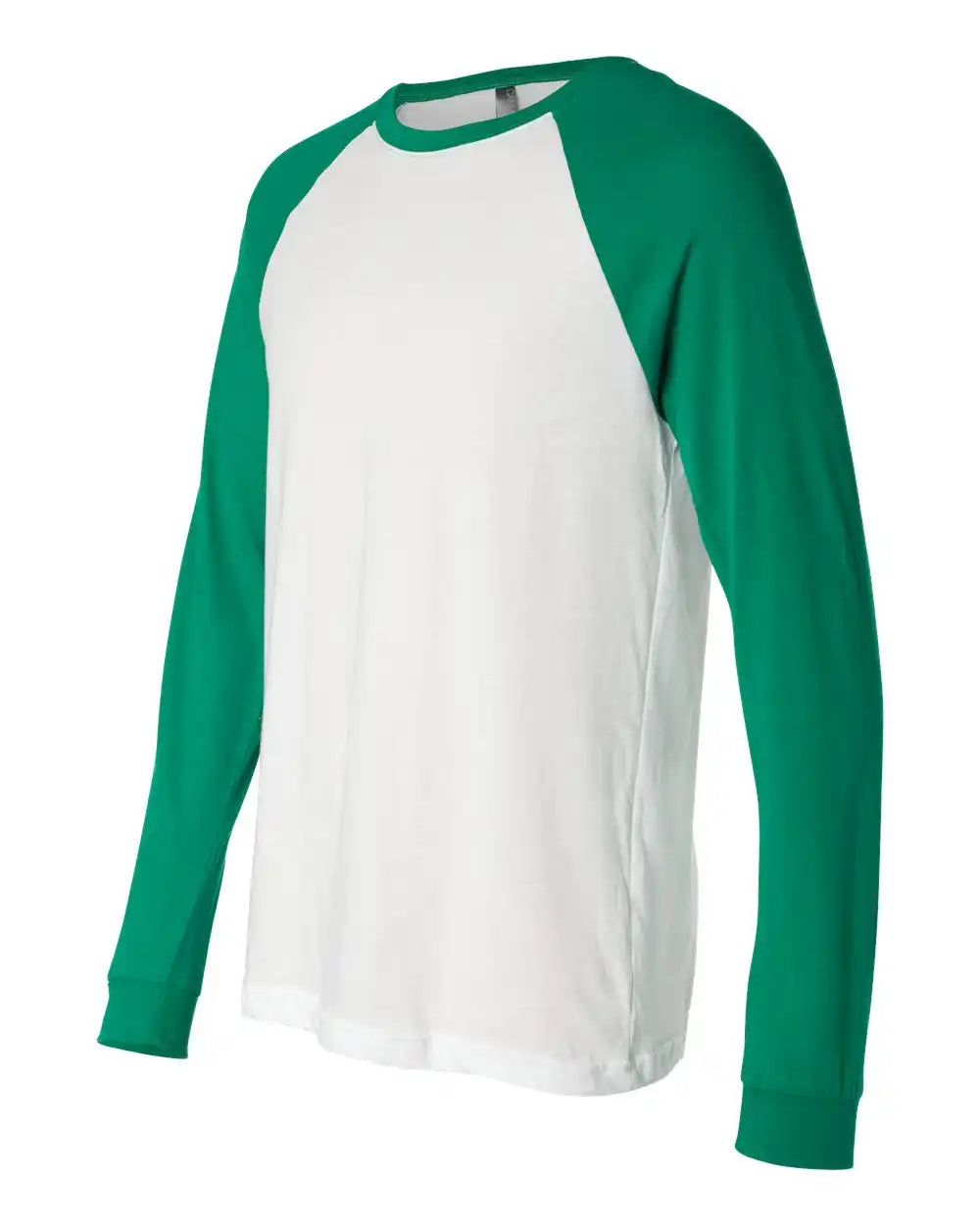 Bella + Canvas 3000 Long Sleeve Jersey Baseball Tee - White Kelly - White/ / s