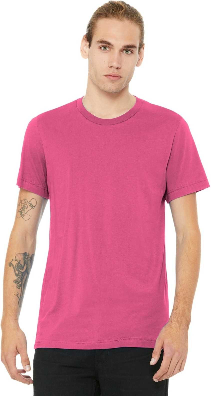 Bella + Canvas 3001 Unisex Jersey Tee - Charity Pink