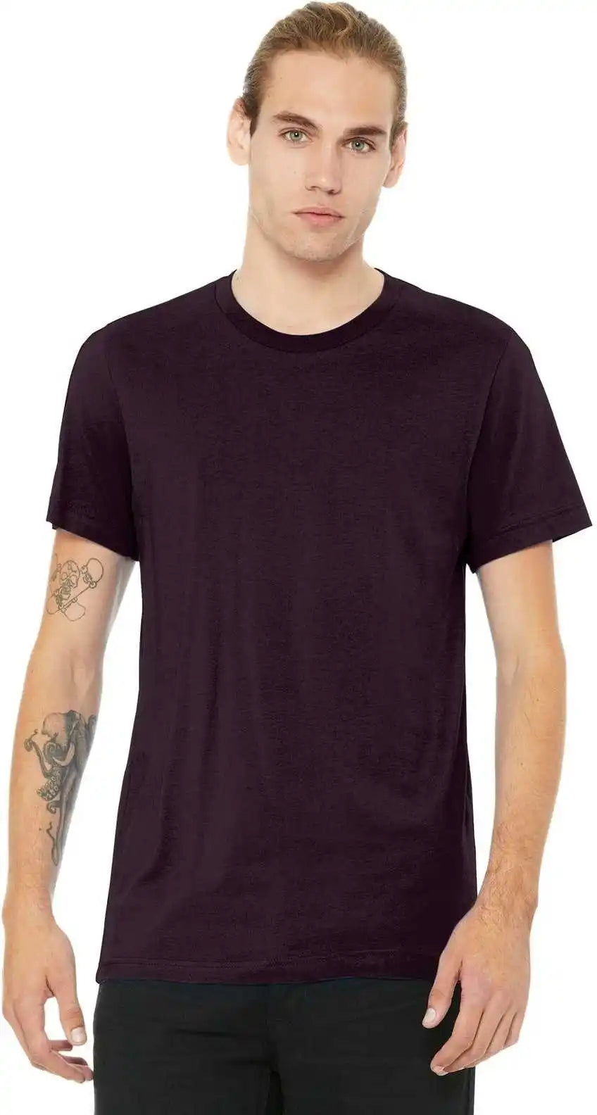 Bella + Canvas 3001 Unisex Jersey Tee Oxblood Black