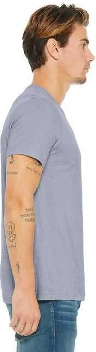 Bella + Canvas 3001cvc Cvc Jersey Tee Heather Blue Storm