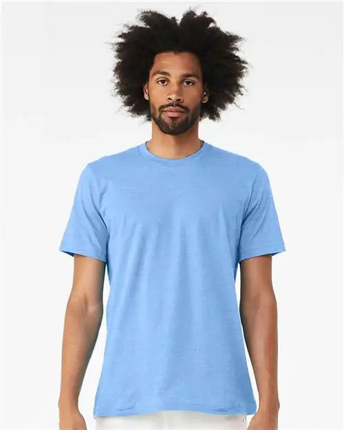 Bella + Canvas 3001cvc Cvc Jersey Tee - Heather Carolina Blue