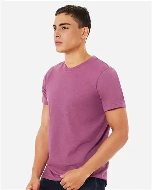 Bella + Canvas 3001cvc Cvc Jersey Tee - Heather Magenta