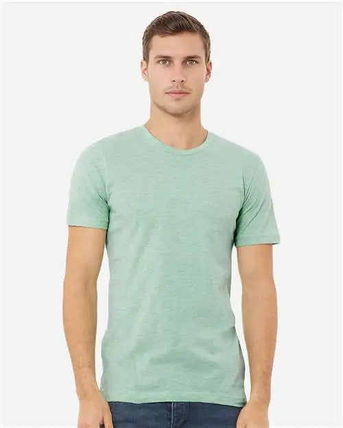 Bella + Canvas 3001cvc Cvc Jersey Tee - Heather Prism Mint