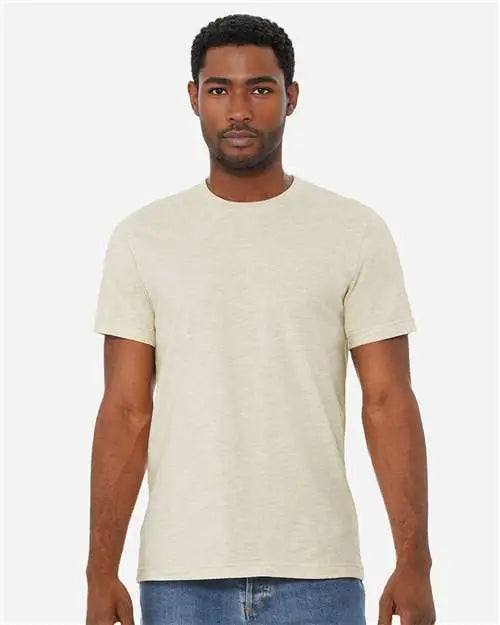 Bella + Canvas 3001cvc Cvc Jersey Tee - Heather Prism Natural