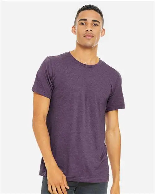 Bella + Canvas 3001cvc Cvc Jersey Tee - Heather Team Purple