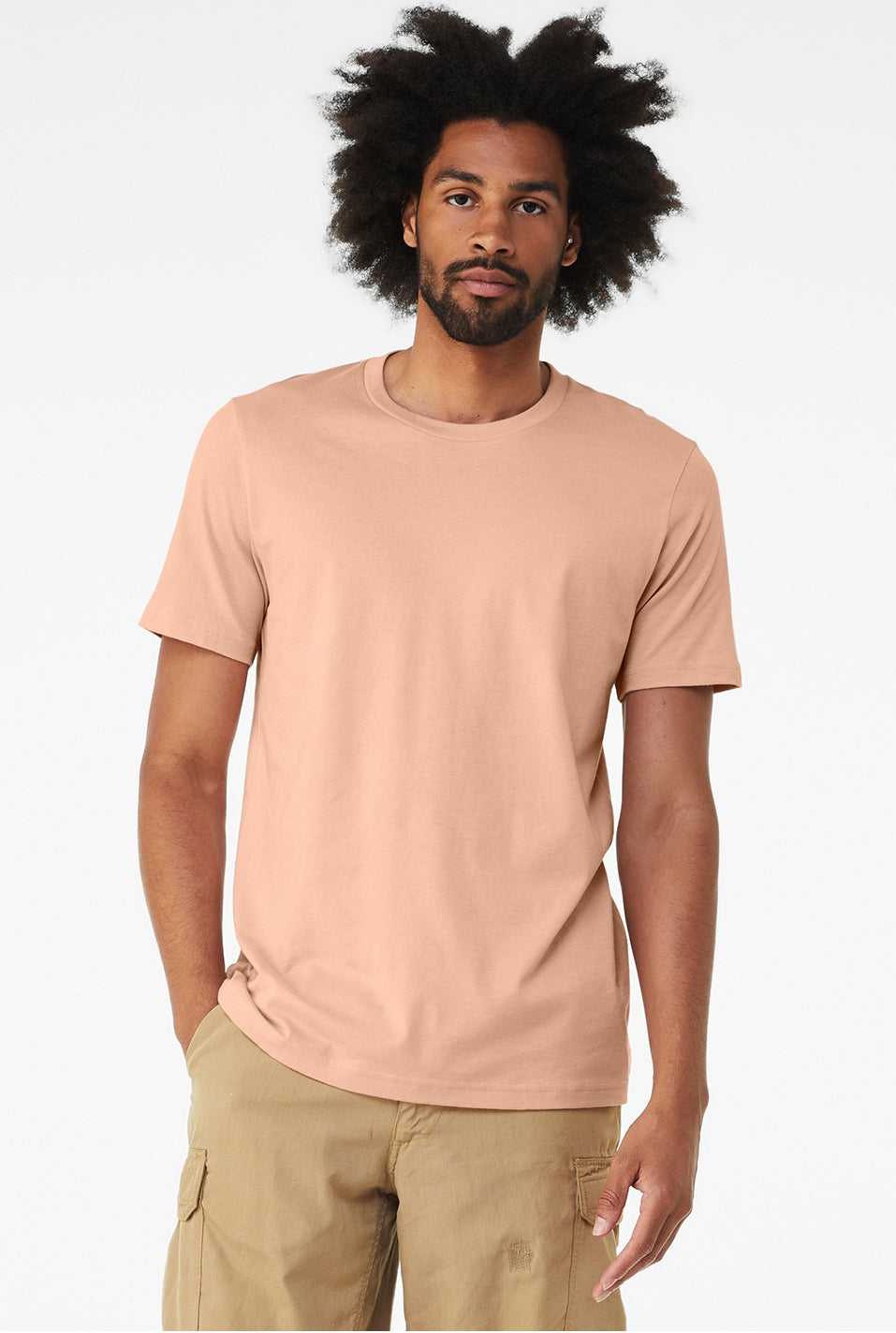 Bella + Canvas 3001cvc Unisex Cvc Jersey Tee - Heather Pink