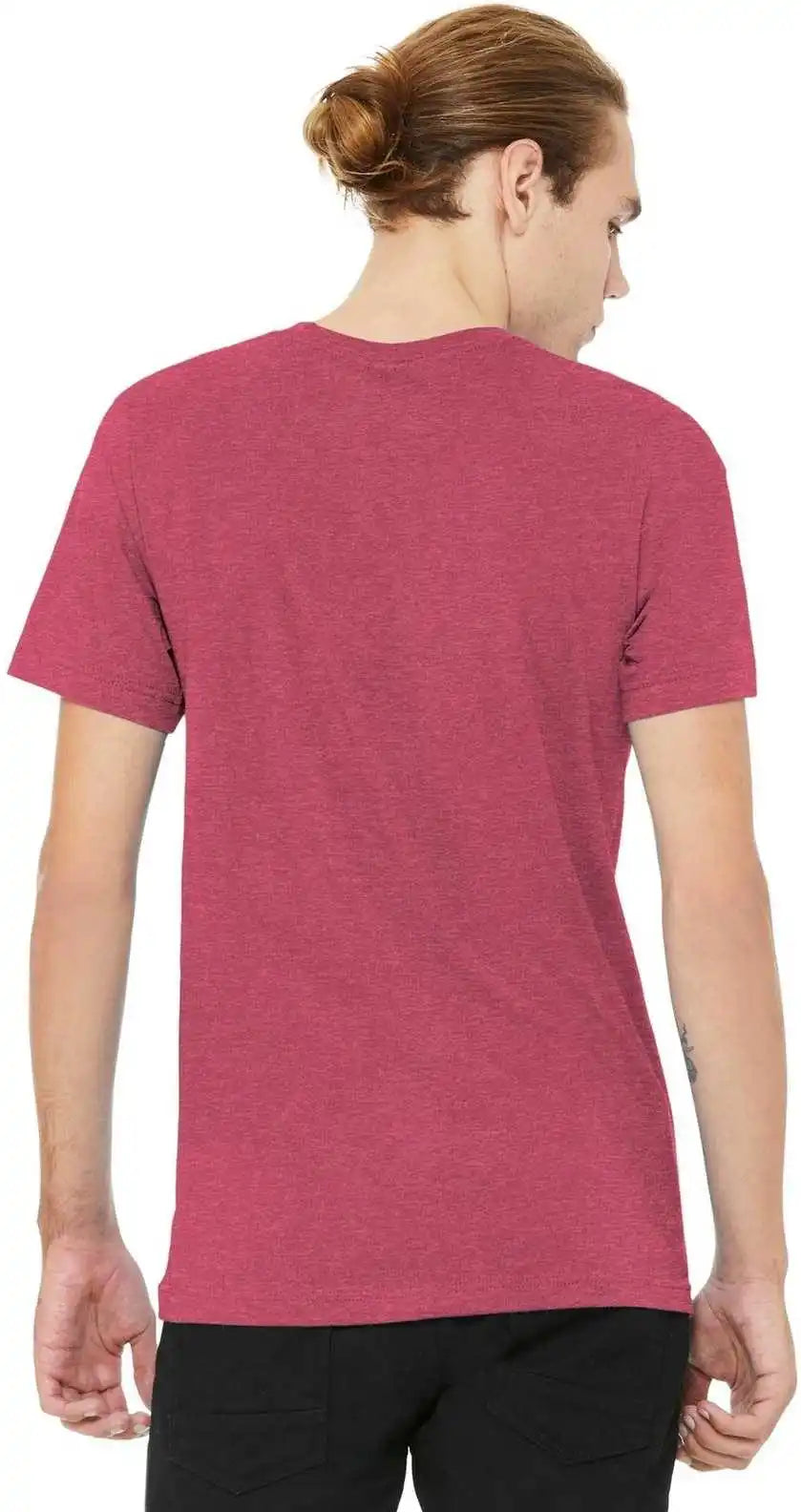 Bella + Canvas 3001cvc Unisex Heather Cvc Short Sleeve Tee Raspberry